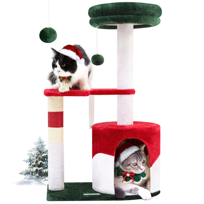 US Local 33 Inch Christmas Style Cat Climbing Frame