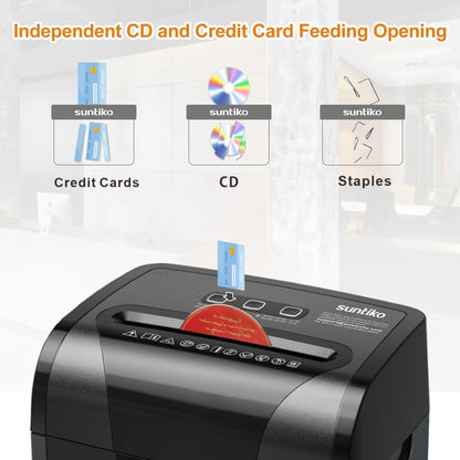 US Local Woolsche Paper Shredder,18 Sheet Cross Cut Level P4,Shred Paper,Credit Card,CD,With Large Pull Out Bin,Insert Auto Jam Proof System Shredder For Home&Office