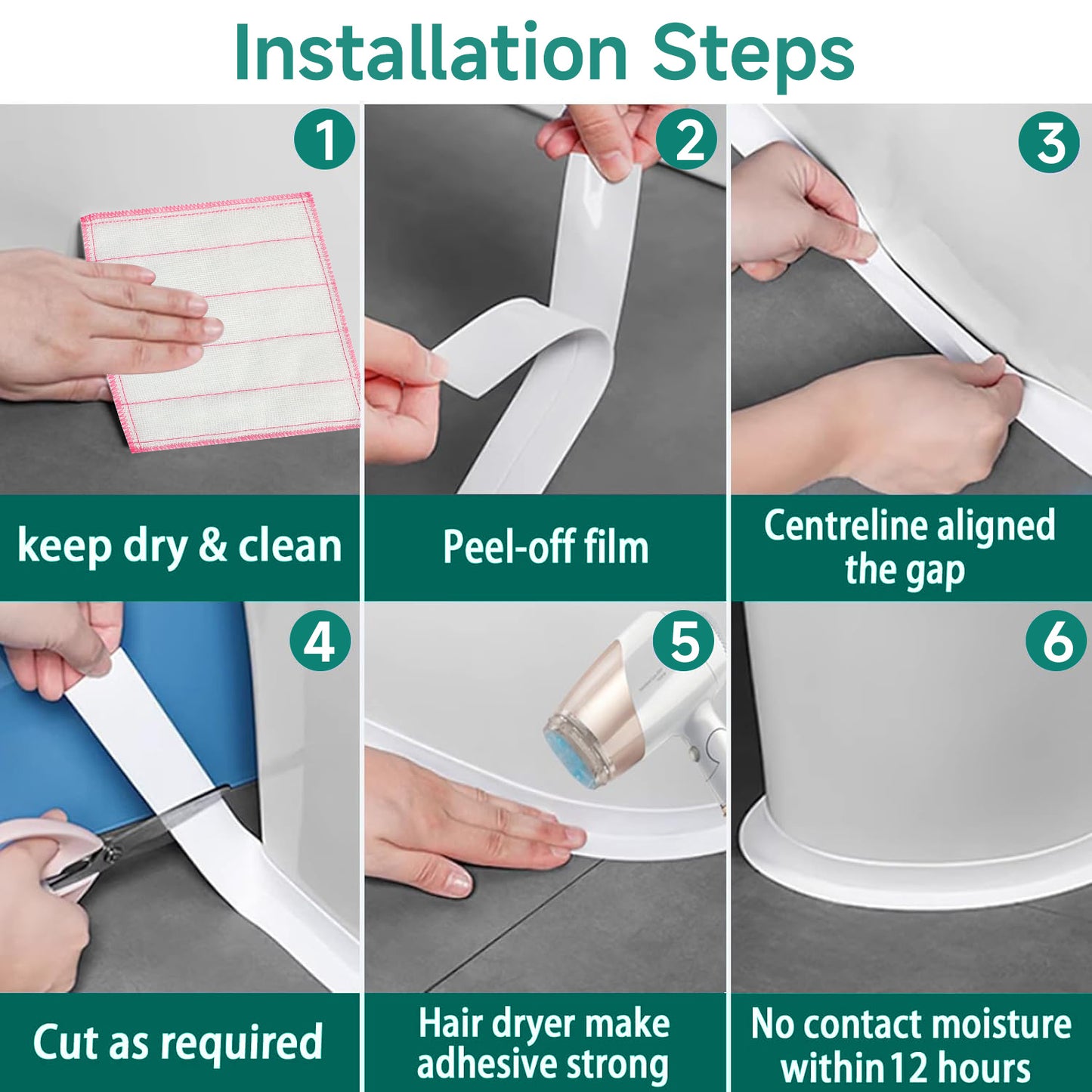 US Local Self Adhesive Sealing Waterproof Tape, Used For Cleaning And Protecting Household Gaps.
