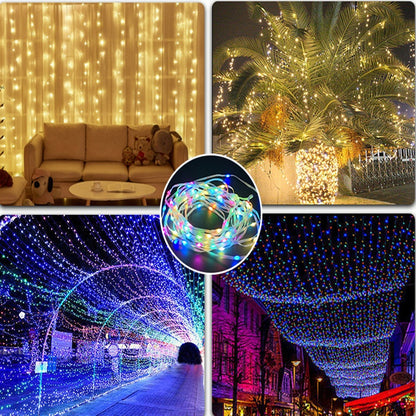 US Local LED Rope Lights Outdoor, RGB Remote Control Fairy String Lights Plug In With 200 LEDs, Super Durabl