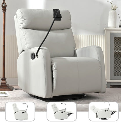 US Local Modern Small Rocking Chair, Swivel Recliner, Bedroom Chair