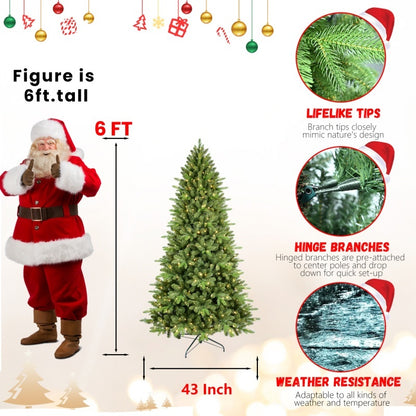US Local 6ft PE, PVC Mixed Christmas Tree