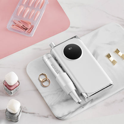 US Local VEVOR Electric Rechargeable Nail Drill, 40,000RPM Portable Cordless Nail E File Machine, LCD-Display Acrylic Gel Grinder Tool With 6 Bits And 50PCS Sanding Bands For Manicure Pedicure Carve Polish