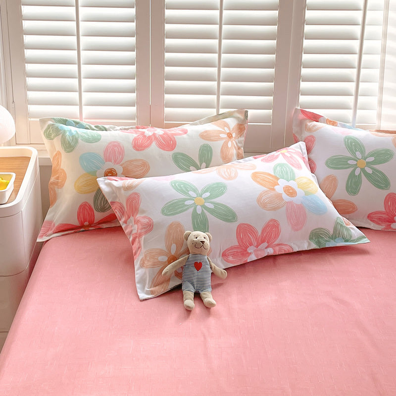 US Local 3 Piece Spring Floral Duvet Cover Set For Women Adults Home Bedroom Flowers Bedding Set With 2 Pillowcases Twin Full Queen King Size