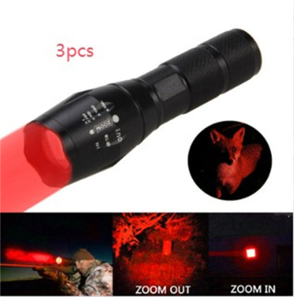 US Local Portable Mini Flashlight LED ZOOM Torch Hunting Zoomable Flashlight Torch Light