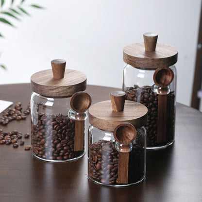 重复 US Local 3Pcs Glass Coffee Jars With Spoons,Candy Jars,Biscuit Jars,Storage Jars,Tea Jars
