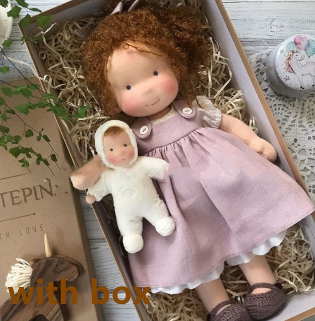 US Local Handmade Plush Doll Golden Curly Girl Finished Product