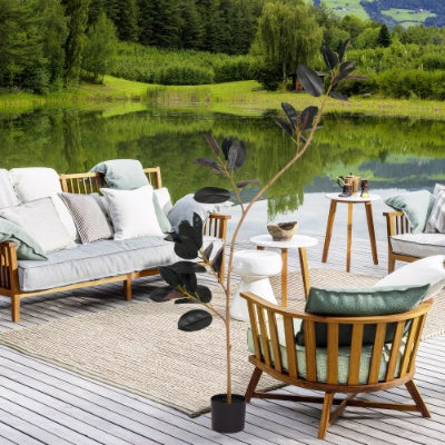 US Local Bonsai Tropical Plant Simulation Green Plant Artificial Leaf Pot Large Uv Artificial Plant Branch 210cm Disassembly 1pcs Set