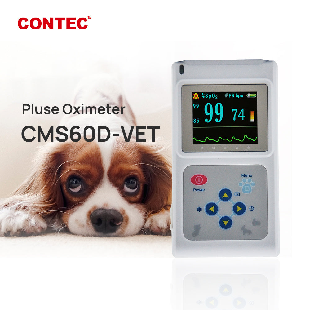 US Local Veterinary Color Display CMS60D-VET Pulse Oximeter Spo2 Probe PR VET Monitor