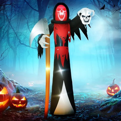 12 FT Halloween Inflatable Grim Reaper, Blow Up Garden Decor With Built-in Lights For Halloween Party Indoor, Outdoor