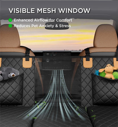 US Local Made4Pets Pet Dog Car Back Seat Cover Back Seat Extension Pad Can Bear 400 Pounds Waterproof And Non-slip Dog Car Hammock Eight-layer Hard Bottom With PE Foam Easy To Install And Clean