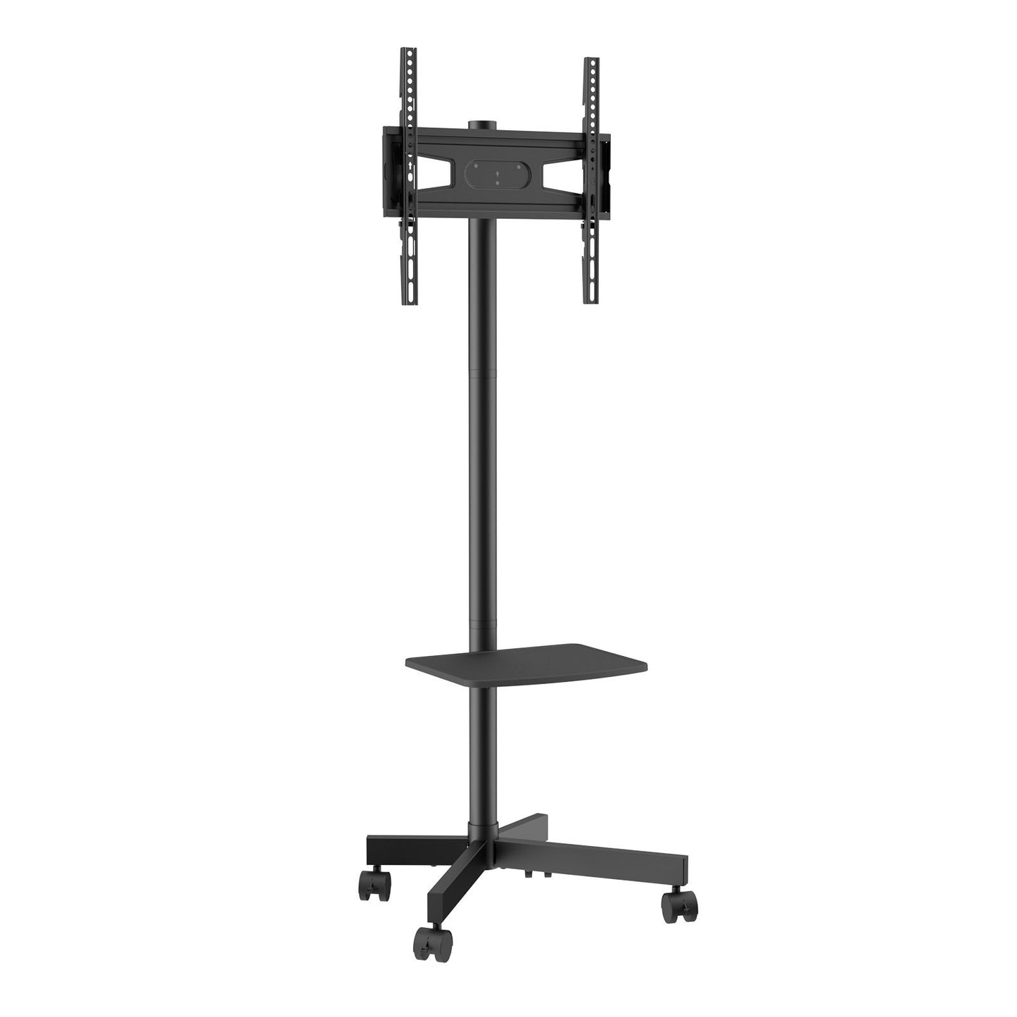 US Local VEVOR Mobile TV Stand, Mobile TV Cart For 23 To 60 Inch TVs, Height Adjustable Portable TV Stand With Wheels, With A Tray For Audio-Visual Devices, Rolling TV Stand With Mount For Bedroom, Living Room