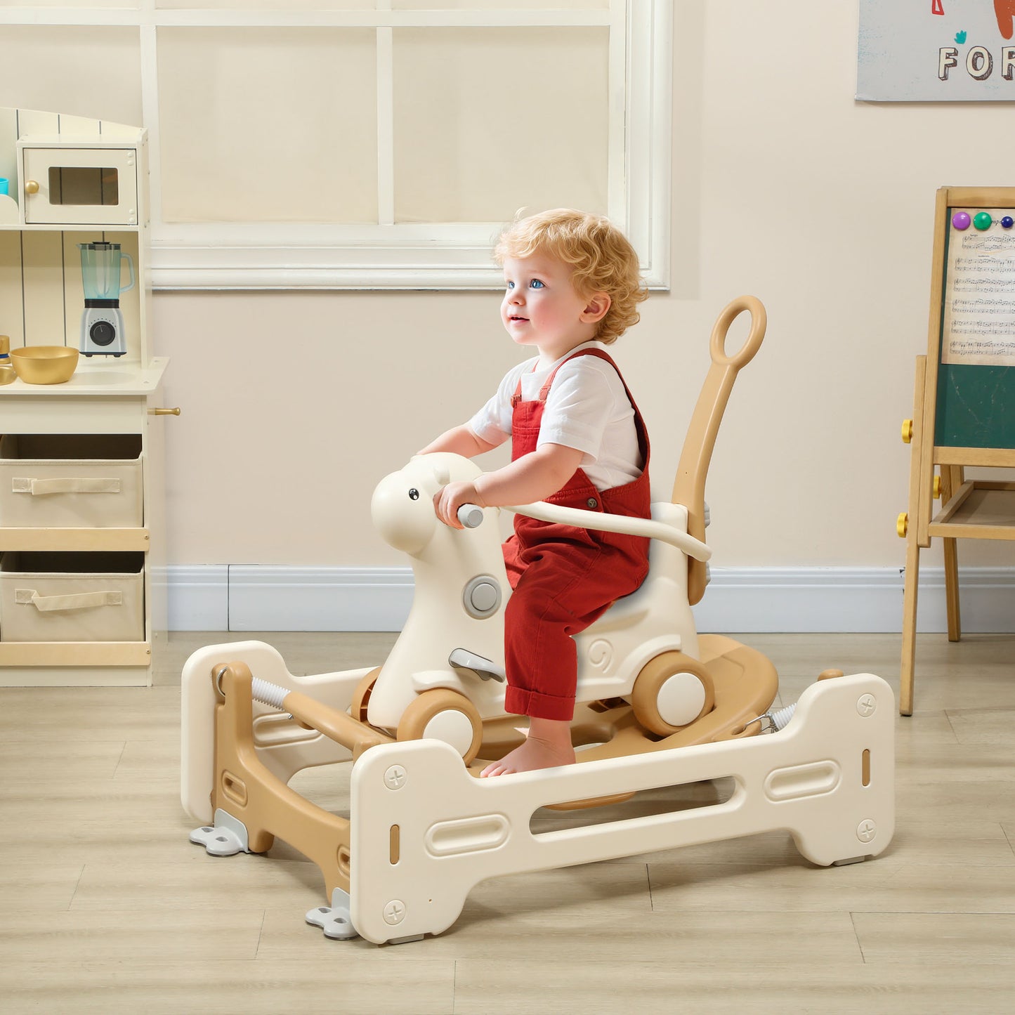 US Local 1 Kids Rocking Horse with Detachable Base