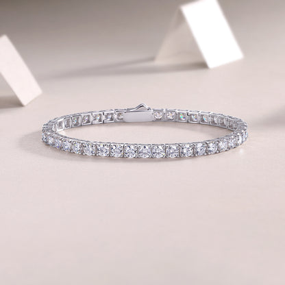 US Local Gravitation Luxury Fashion Mossan Diamond S925 Silver Bracelet