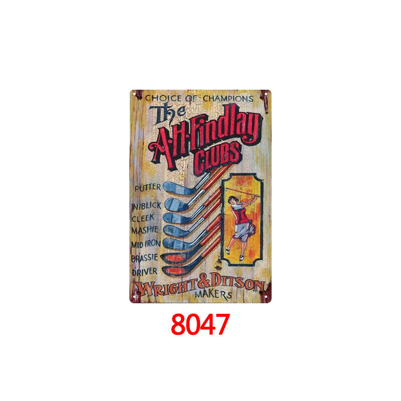 US Local Tin Painting Bar Clothing Store Home Wall Decoration