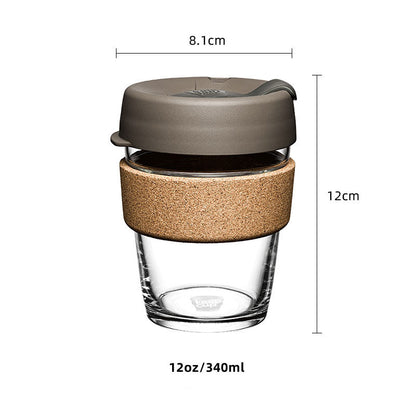 Coffee cup ins wind portable female water cup transparent glass