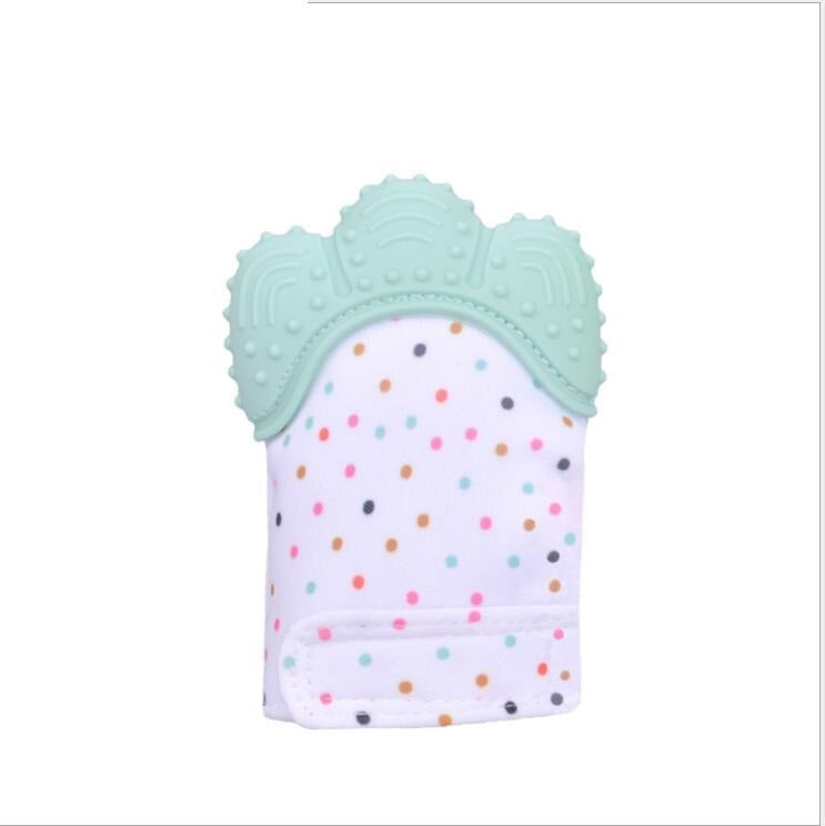 US Local Baby teether baby anti-bite silicone molar gloves children's sound toys