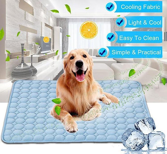 US Local Pet Dog Cat Ice Silk Cold Nest Pad For Cooling In Summer