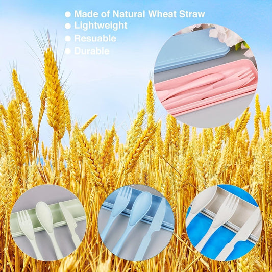 US Local Sustainable Diet 4-Piece Eco-Friendly Cutlery Set Biodegradable Reusable