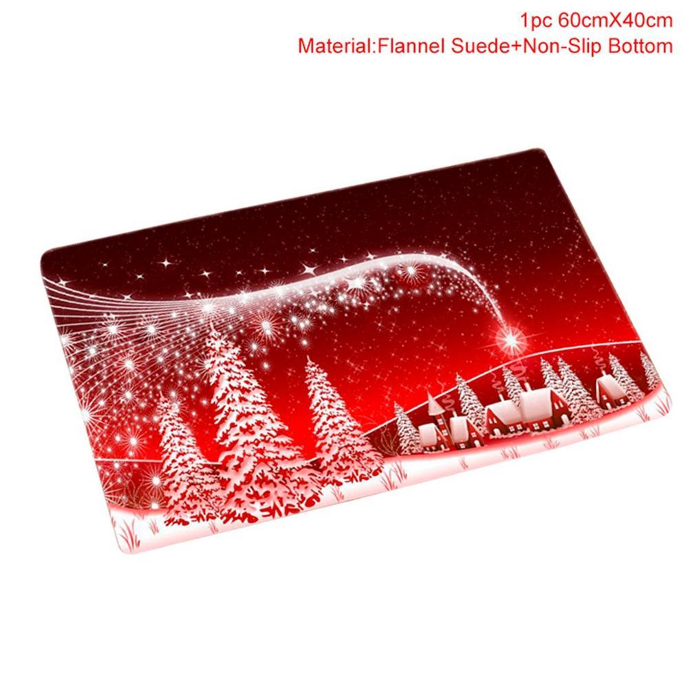 USA Local Merry Christmas Bathroom Curtain Santa Claus Toilet Seat Christmas Decorations