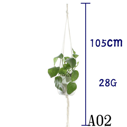 US Local Flower Pot Net Bag Beige Cotton Rope Indoor Plant Hanger Hanging Basket Sling