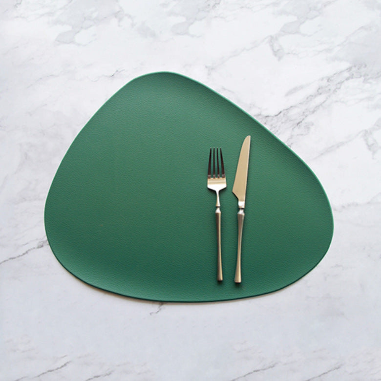 PU leather solid color placemat
