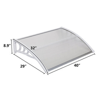 US Local 40X32-inch Transparent Board White Bracket Canopy