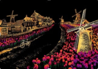 US Local Decorative painting scratch Scraping painting drawing paper world Sightseeing pictures decoration birthday gifts