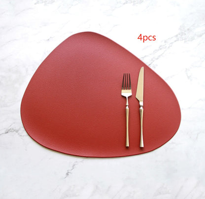 PU leather solid color placemat