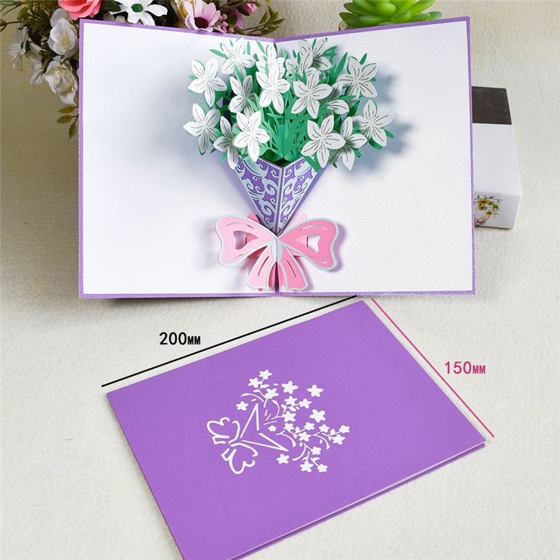 Pastoral Thanksgiving Day 3D Flower Greeting Card