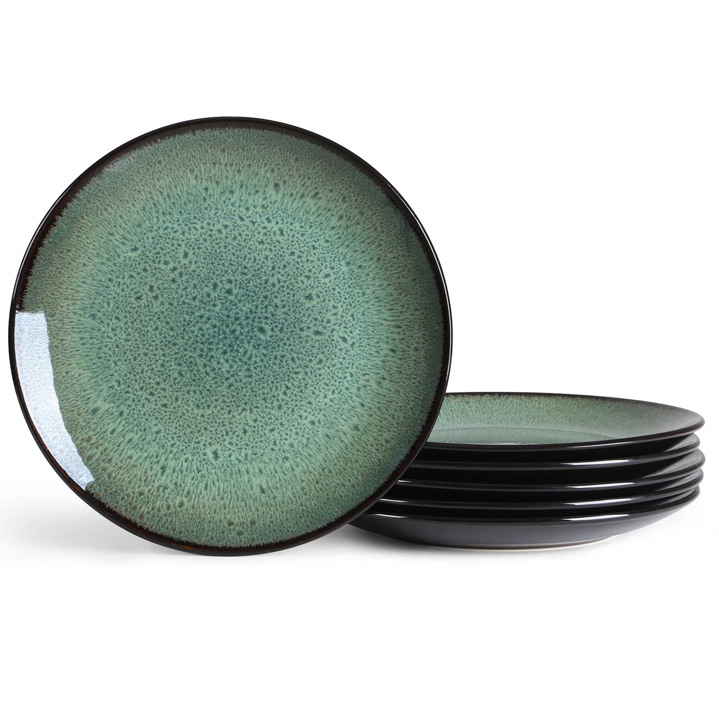 US Local Steak Plate Creative Western Food Plate Vegetable Plate Set Of 6 For Cereal, Salad, Pasta, Soup, Dessert, Serving Dishwasher, Microwave And Oven