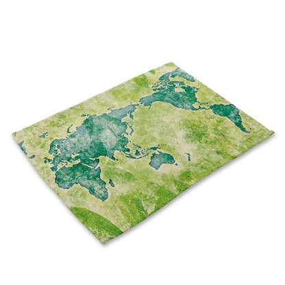 Creative world map placemat