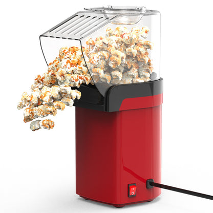 US Local Hot Air Popcorn Popper Maker With Measure Cup And Butter Warmer 1200W Oil-Free Easy To Use 8Cups Mini Popcorn Maker Machine For Home