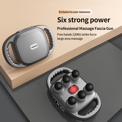 US Local Handheld Deep Tissue Massagers  Percussion Massage Gun  6-Head Back Massager For Muscle Relaxation In Back Leg Neck Shoulder And Body Gifts For Families And Friends