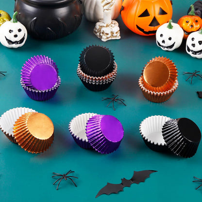 US Local 300 Pcs Halloween Foil Cupcake Liners