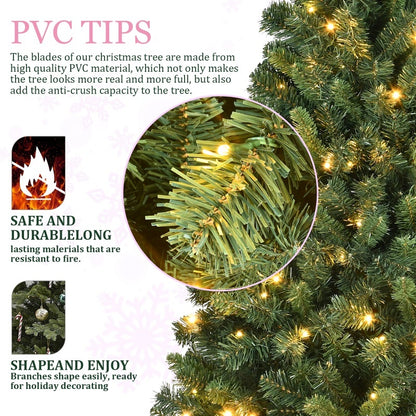US Local PVC Christmas Tree, Christmas Decorations, With Lights