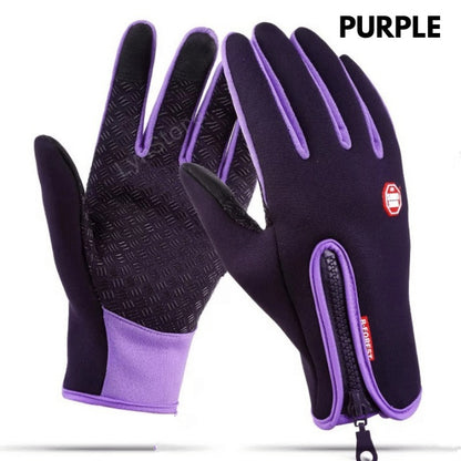 US Local Winter Gloves Touch Screen Riding Motorcycle Sliding Waterproof Sports Gloves With Fleece