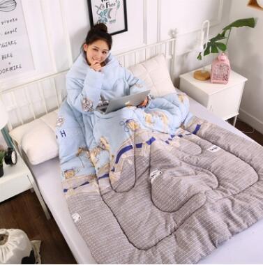 US Local Winter Lazy Quilt with Sleeves