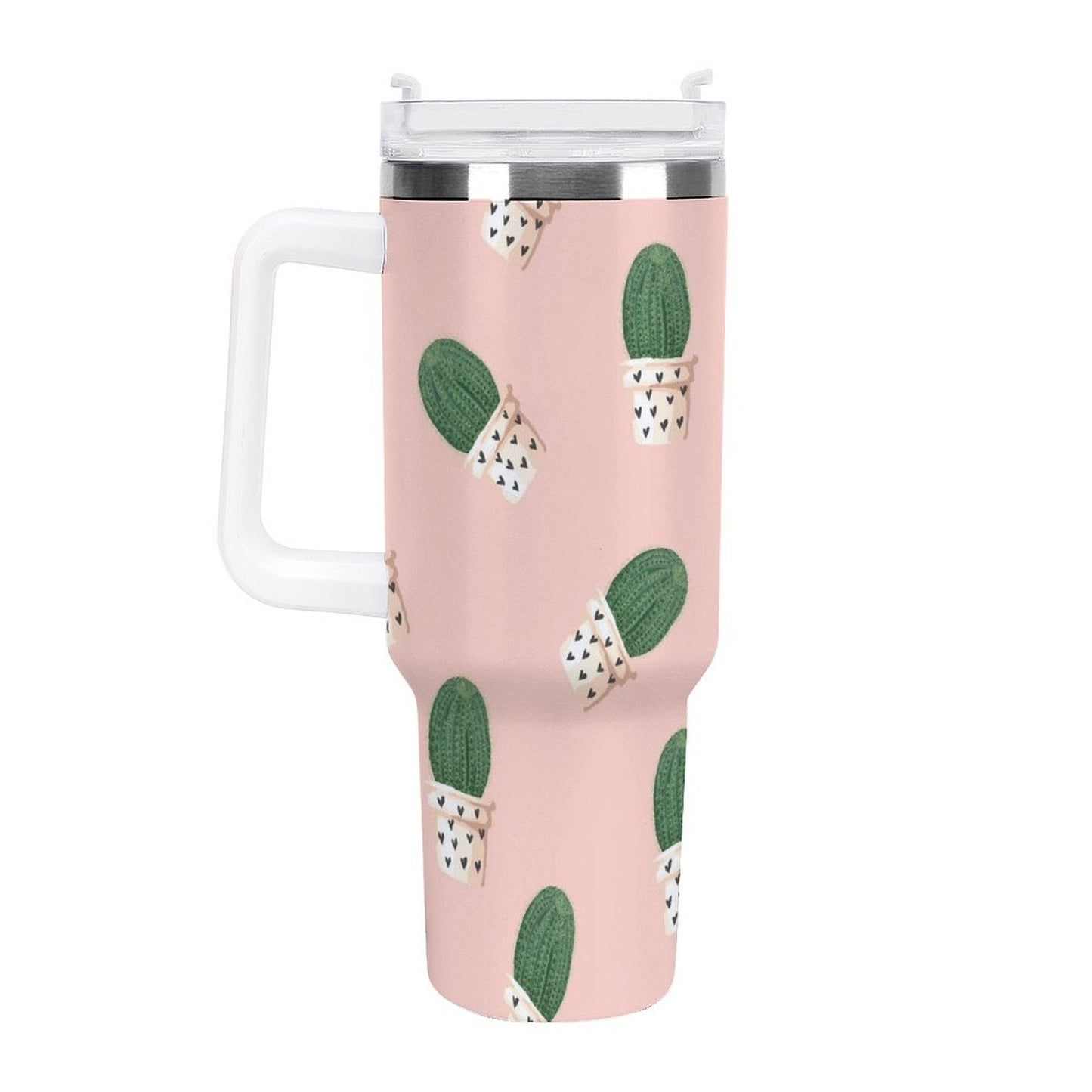 PHDT00050 POD US Local Tumbler 40 oz Large Capacity Car Cup Summer Cactus, Love