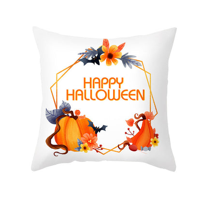 40 Style Halloween Pillowcase Pumpkin Letter Fly Velvet Pillow Cushion Cover