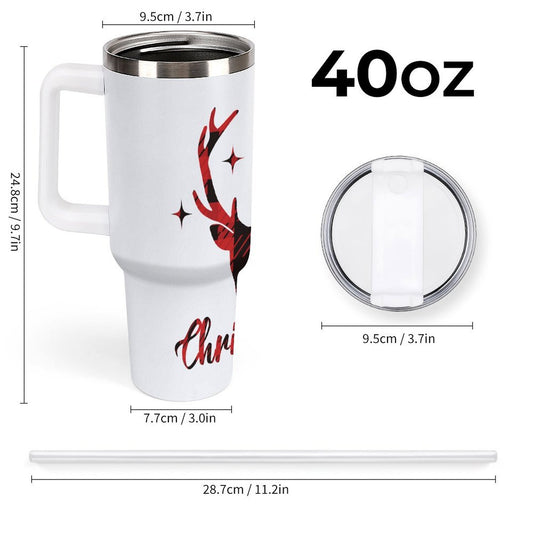 PHDT00355 POD US Local Tumbler 40 oz Large Capacity Car Cup Deer Christmas