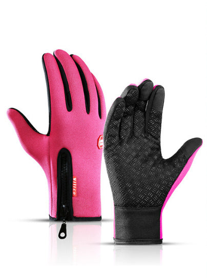 US Local Winter Gloves Touch Screen Riding Motorcycle Sliding Waterproof Sports Gloves With Fleece