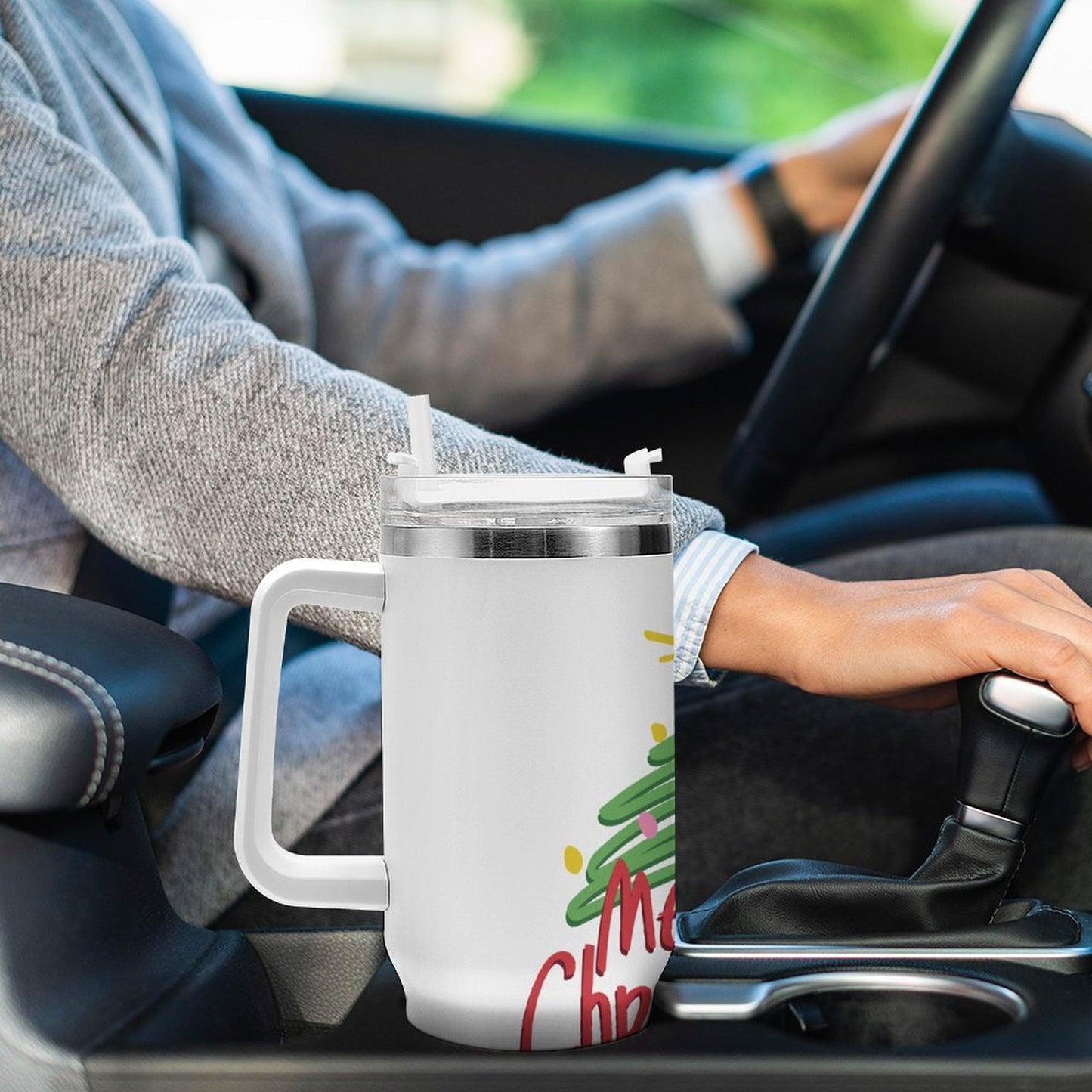 PHDT00319 POD US Local Tumbler 40 oz Large Capacity Car Cup Christmas Tree