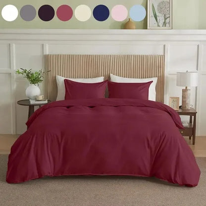 US Local Serta Simply Clean Solid Duvet Cover King