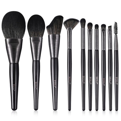 US Local High-quality Makeup Brushes With Wooden Handles, Premium Natural 10pcs Makeup Brushes.