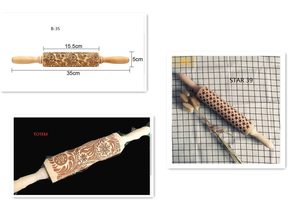 USA Local Rolling Pin Christmas Embossing