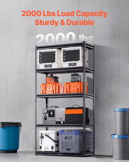 US Local Storage Shelves 5 Tier Adjustable Heavy Duty Garage Shelving Units 2000 Lbs