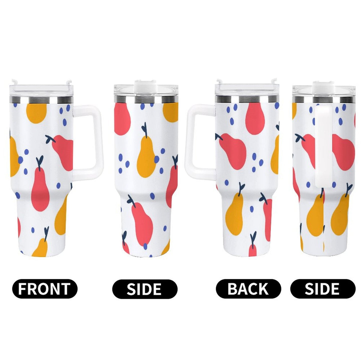 PHDT00416 POD US Local Tumbler 40 oz Large Capacity Car Cup Orange, Passion, Pear