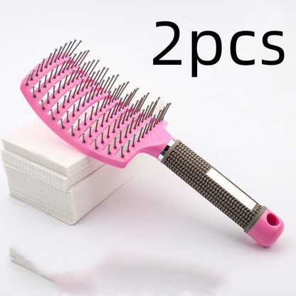 Large Curved Comb Hairbrush Boar Bristles Massage Comb Curly Hair Multifunctional Hair Brush