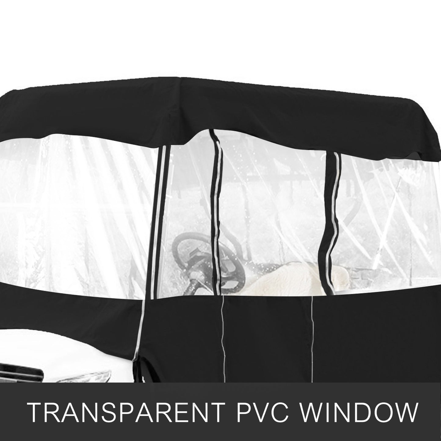 US Local VEVOR Golf Cart Enclosure 86, 4-Person Golf Cart Cover, 4-Sided Fairway Deluxe, 300D Waterproof Driving Enclosure With Transparent Windows, Fit For EZGO, Club Car,